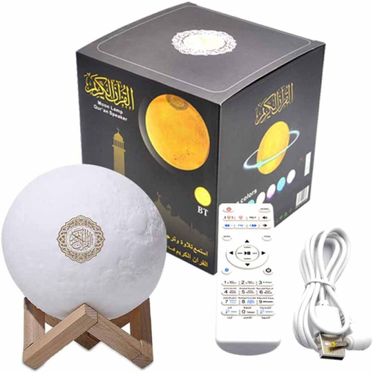 7 Colors Moon Light Quran Speaker Player Wireless Bluetooth Touch Lamp