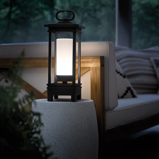 Chichica Portable Black Battery Powered Bluetooth LED Outdoor Lantern