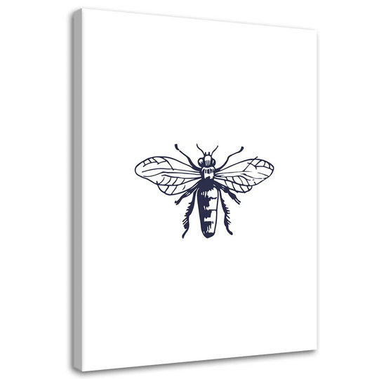 Canvas Print Wasp Black And White Insect