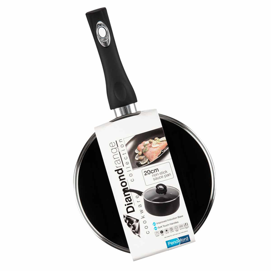 Pendeford Diamond 20Cm Non Stick Sauce Pan & Lid