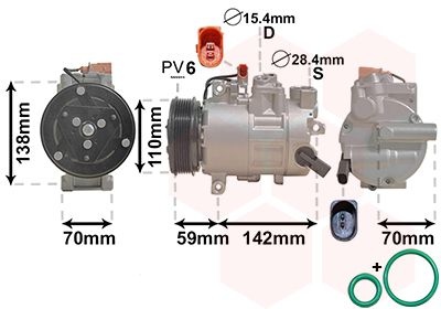 Compressor, air conditioning *** IR PLUS *** 0300K402