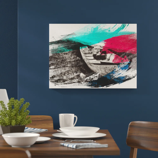 'Beach and Seascape Boat Wreck Beach' Graphic Art Print Poster