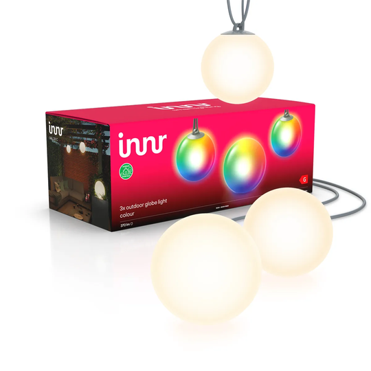 INNR Smart Outdoor Globe Light 370lm ZLL - 3 Globes