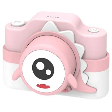 Cartoon Children Digital Camera - 24MP - Dinosaur / Pink