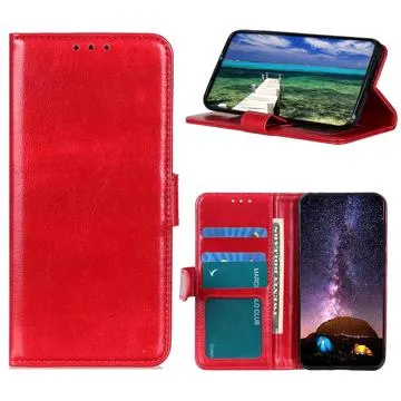 Xiaomi 12T/12T Pro Wallet Case with Magnetic Closure - Red