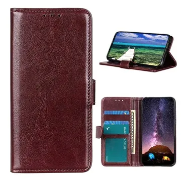 Xiaomi Redmi 10C Wallet Case with Magnetic Closure - Brown