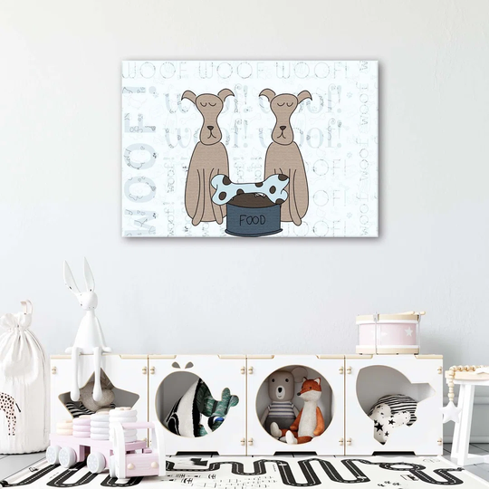 Canvas Print Dogs With Bones