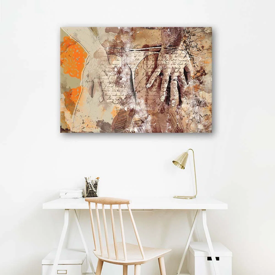 Canvas Print Woman Abstract Retro