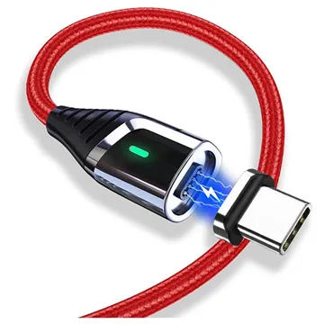 Essager LED Magnetic USB-C Cable - 1m - Red