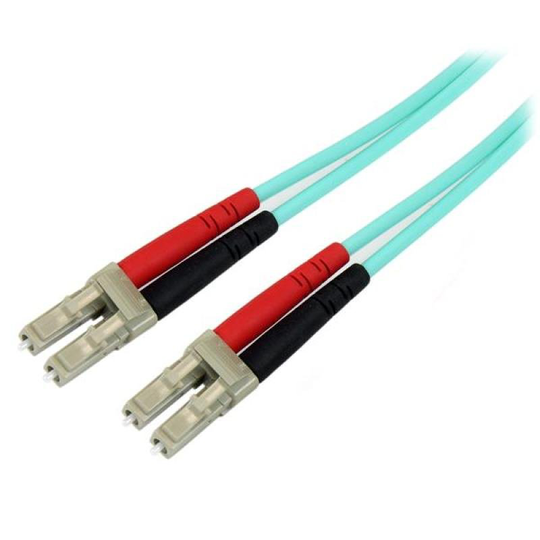 1m 10 Gb Aqua Multimode 50/125 Duplex Lszh Fiber Patch Cable Lc - Lc