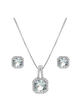 Jon Richard Silver Plated Clear Crystal Infinity Gift Set