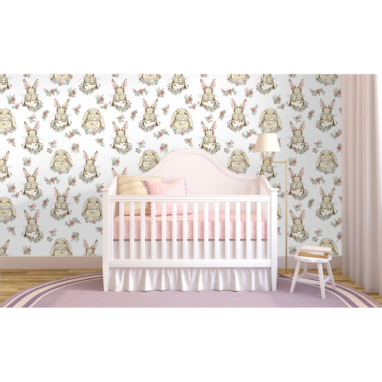 Lamuel Rabbits Light Brown Wallpaper
