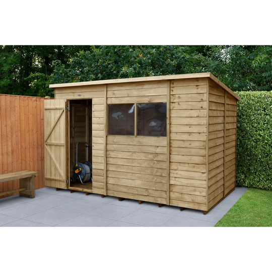 Forest Garden Overlap Pressure Treated 10X6 Pent Shed