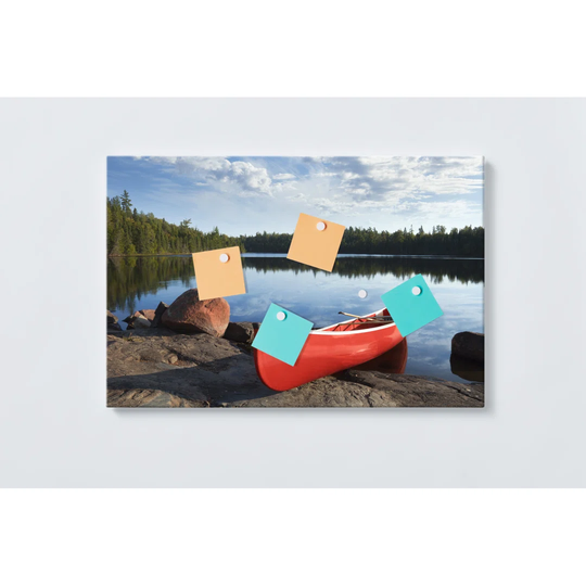 Sea Boats Magnetic Wall Mounted Cork Board