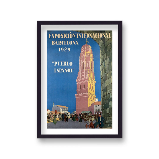 Retro Barcelona Poster Print Exposicion Internacional 1929