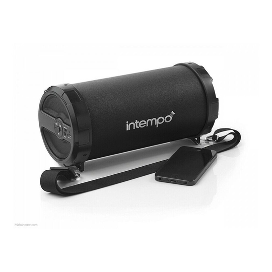 Intempo Large Tube Bluetooth Speaker, Black