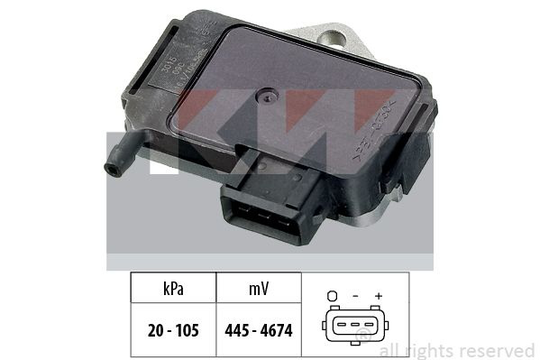 Air Pressure Sensor, height adaptation Made in Italy - OE Equivalent 493015 KW 493015