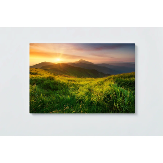 Sunset over Magnetic Wall Mounted Cork Board