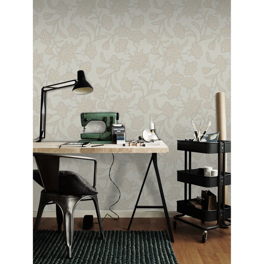Laquil Floral Brown Wallpaper