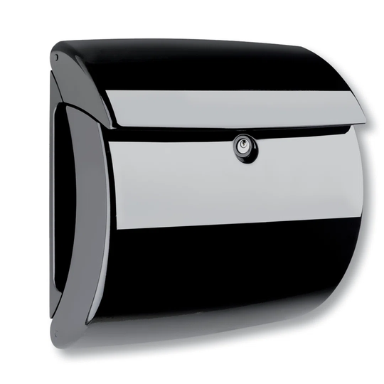 Piano High Quality Lacquer Finish Wall Mounted Lockable Weatherproof Post Box & Intergrated Newspaper Holder