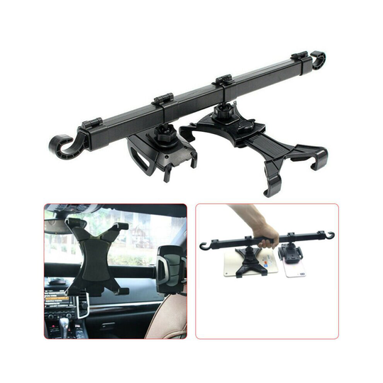 360° Rotating Car Seat Headrest Phone Holder Dual Mount For iPad Tablet Kits UK