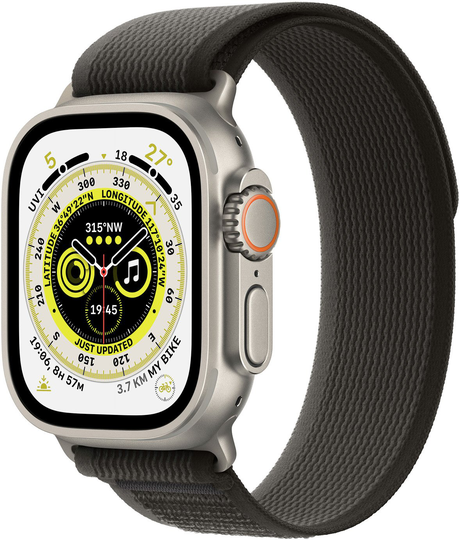 Apple Watch Ultra GPS+Cell 49mm Titanium Case Black/Grey-S/M