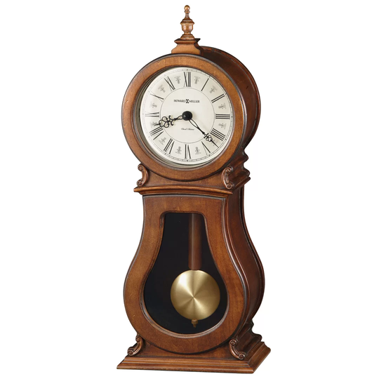 Arendal Traditional Analog Quartz Tabletop Clock in Tuscan Cherry