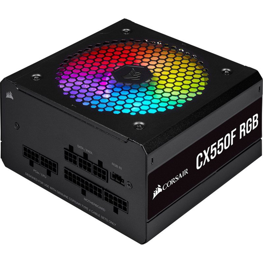 Corsair CX-F RGB Series 550W 80 Plus Bronze Fully Modular PSU Power Supply
