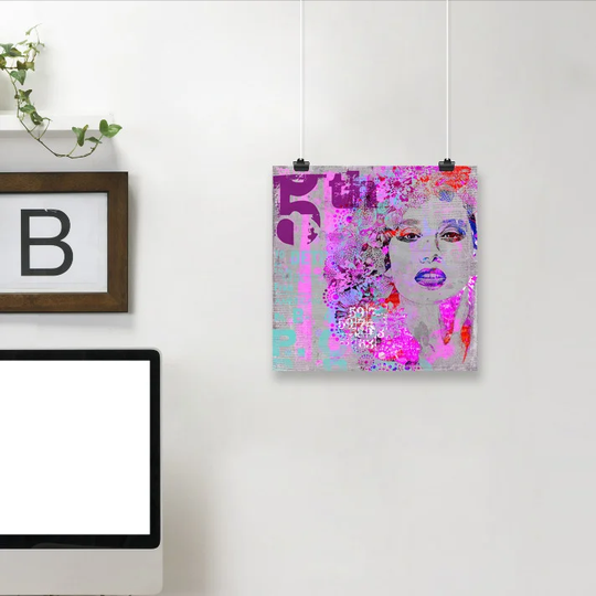 Woman Art - Square by Lebens Art - Unframed Graphic Art Print on Paper