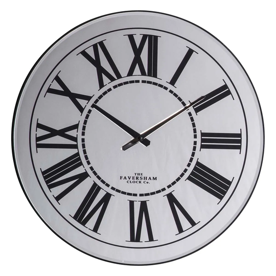 Crossland Grove Brogdale Clock 550Mm - Silver
