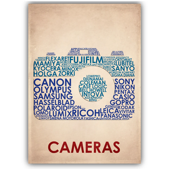 Cameras by Americanflat Typography in Beige