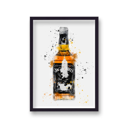 Spirit Graphic Splash Jack Daniels Inspired by Vouvart - Picture Frame Graphic Art