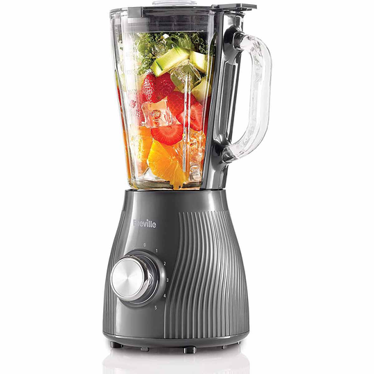 Breville VBL242 Flow 700W 1.75L Glass Jug Blender & Smoothie Maker - Slate Grey