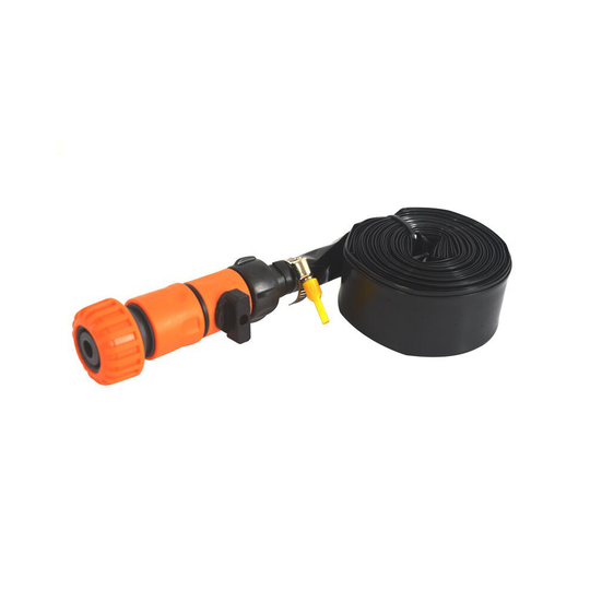 (Orange) HASAIKA Trampoline Sprinkler 12m with 2 Adapter + 25 Cable Ties for Kids Water Outdoor Games, Cooling, Plant irrigation