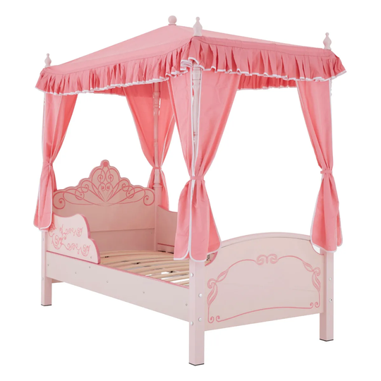 Premier Housewares Kids Princess 4 Poster Bed - Pink