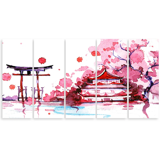 Canvas Print Japan Pink Landscape
