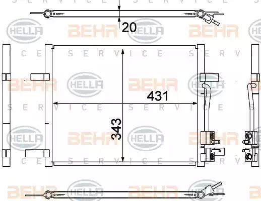 Condenser Air Conditioning 8FC351304-791 by BEHR