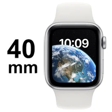 Apple Watch SE (2022) GPS MNJV3FD/A - White Sport Band, 40mm - Silver