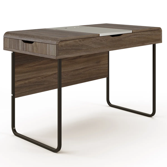 Solstice Nova Desk - Walnut/Grey