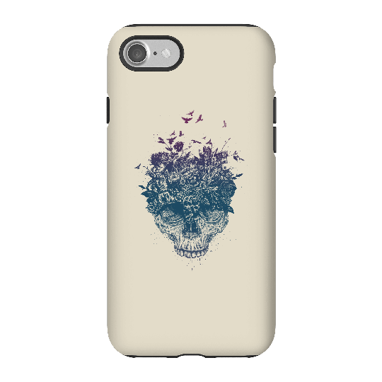 Balazs Solti Skulls And Flowers Phone Case for iPhone and Android - iPhone 7 - Tough Case - Gloss