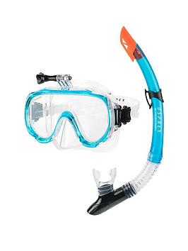 Osprey Adult Mask And Snorkel Set With Camera Mount - Blue