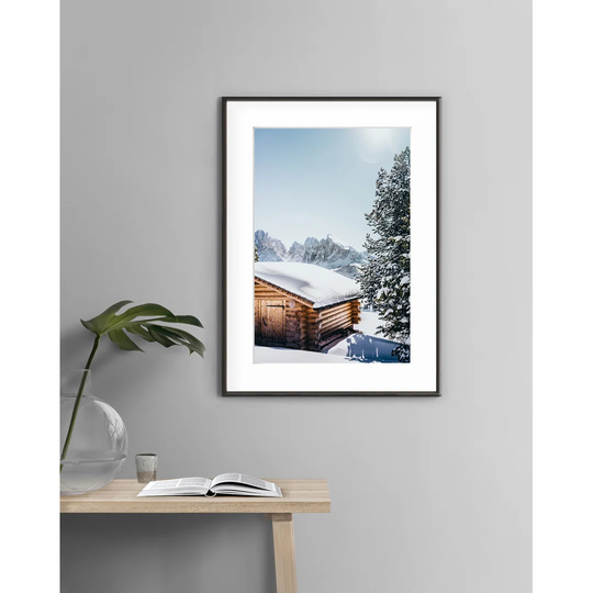 Winter Cabin - Picture Frame Photograph Print on Paper