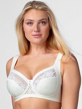 Miss Mary of Sweden Underwired Cotton Lined Cup Bra - Champagne, Champagne, Size 44F, Women