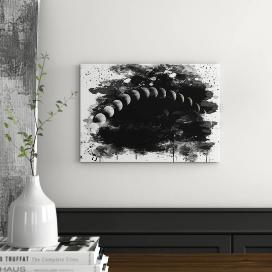 'Solar Eclipse Moon Space' Graphic Art Print Poster