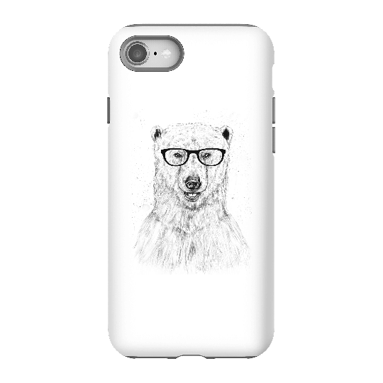 Balazs Solti Polar Bear And Glasses Phone Case for iPhone and Android - iPhone 8 - Tough Case - Gloss