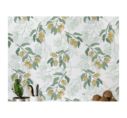 Bauer Canaga Leaf Floral Wallpaper