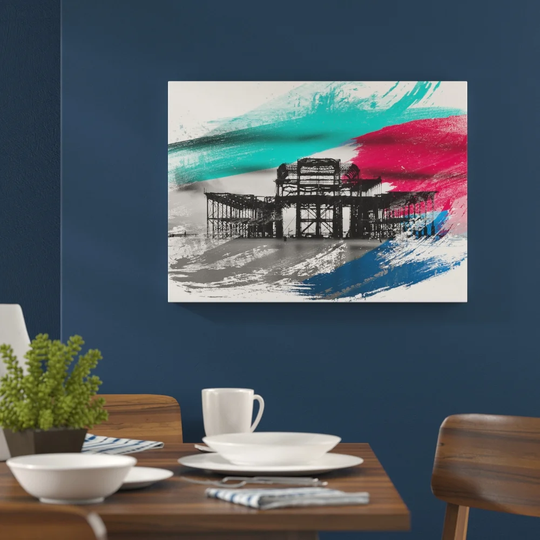 'West Pier Brighton' Graphic Art Print Poster