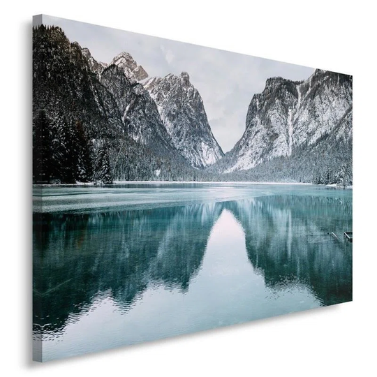 Canvas Print Mountains Lake Landscape