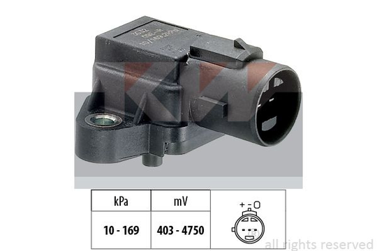 Air Pressure Sensor, height adaptation Made in Italy - OE Equivalent 493032 KW 493032