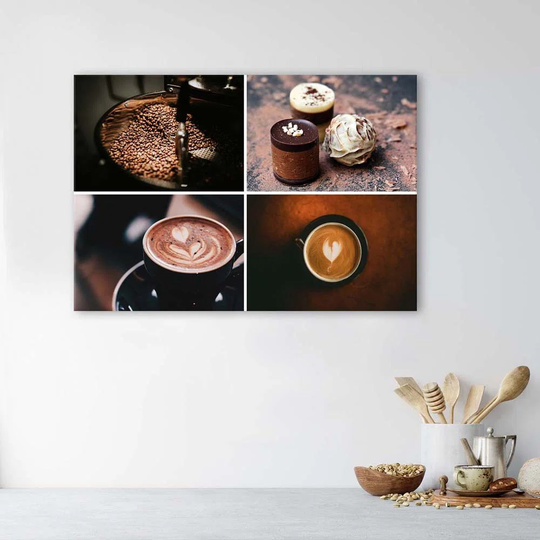 Canvas Print Coffee And Sweets Set